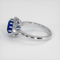 3.01 Ct. Blue Sapphire Ring, 14K White Gold 4