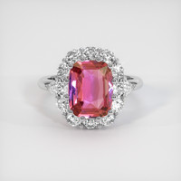 3.36 Ct. Sapphire Ring, 14K White Gold 1