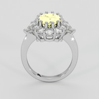 3.25 Ct. Yellow Sapphire Ring, 14K White Gold 3