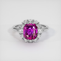 4.03 Ct. Sapphire Ring, 14K White Gold 1