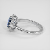 1.60 Ct. Blue Sapphire Ring, 14K White Gold 4