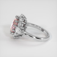 4.13 Ct. Padparadscha Sapphire Ring, 14K White Gold 4