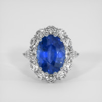 8.20 Ct. Blue Sapphire Ring, 14K White Gold 1