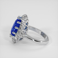8.20 Ct. Blue Sapphire Ring, 14K White Gold 4