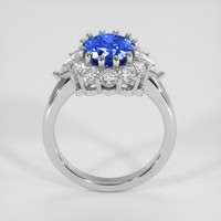 3.23 Ct. Blue Sapphire Ring, 14K White Gold 3