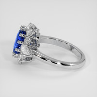 3.23 Ct. Blue Sapphire Ring, 14K White Gold 4