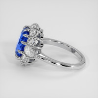 4.45 Ct. Blue Sapphire Ring, 14K White Gold 4