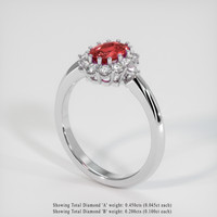 1.29 Ct. Sapphire Ring, 14K White Gold 2