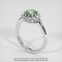 2.16 Ct. Sapphire Ring, 14K White Gold 2