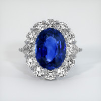 10.16 Ct. Sapphire Ring, 14K White Gold 1