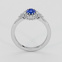 0.70 Ct. Blue Sapphire Ring, 14K White Gold 3