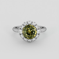 3.49 Ct. Color Change Sapphire Ring, 14K White Gold 1