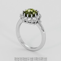 3.49 Ct. Color Change Sapphire Ring, 14K White Gold 2