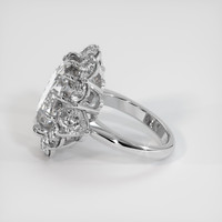 11.12 Ct. White Sapphire Ring, 14K White Gold 4