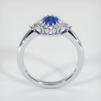 0.46 Ct. Blue Sapphire Ring, 18K White Gold 3