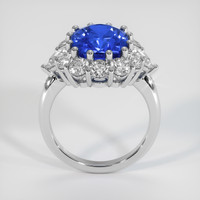 6.24 Ct. Blue Sapphire Ring, 18K White Gold 3