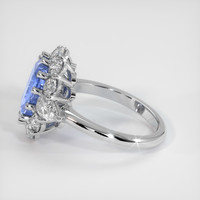 5.14 Ct. Blue Sapphire Ring, 18K White Gold 4