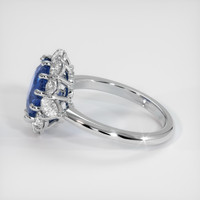 3.80 Ct. Blue Sapphire Ring, 18K White Gold 4