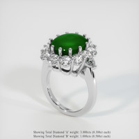 9.70 Ct. Emerald Ring, 18K White Gold 2