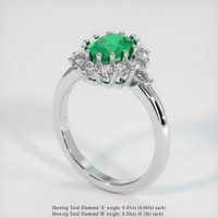 1.24 Ct. Emerald Ring, 18K White Gold 2