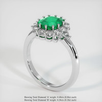 1.82 Ct. Emerald Ring, 18K White Gold 2