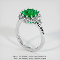 2.74 Ct. Emerald Ring, 18K White Gold 2