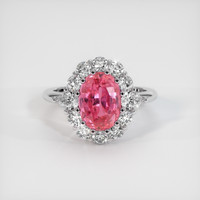 3.98 Ct. Sapphire Ring, 18K White Gold 1