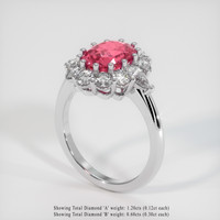 3.98 Ct. Sapphire Ring, 18K White Gold 2