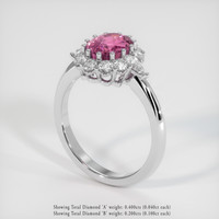 2.40 Ct. Sapphire Ring, 18K White Gold 2