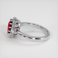 2.07 Ct. Ruby Ring, 18K White Gold 4