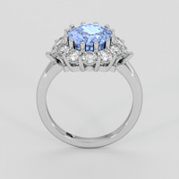 4.00 Ct. Blue Sapphire Ring, 18K White Gold 3