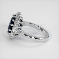 6.15 Ct. Blue Sapphire Ring, 18K White Gold 4