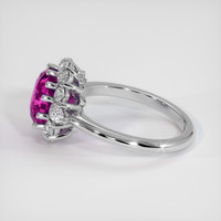 4.03 Ct. Pink Sapphire Ring, 18K White Gold 4
