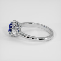 0.82 Ct. Blue Sapphire Ring, 18K White Gold 4