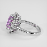 4.02 Ct. Pinkish Purple Sapphire Ring, 18K White Gold 4