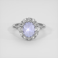 3.27 Ct. Bluish Purple Sapphire Ring, 18K White Gold 1