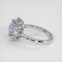 3.27 Ct. Bluish Purple Sapphire Ring, 18K White Gold 4