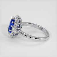 3.01 Ct. Blue Sapphire Ring, 18K White Gold 4