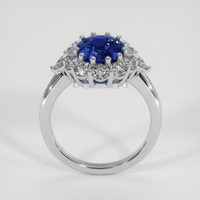 3.05 Ct. Blue Sapphire Ring, 18K White Gold 3