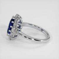 3.05 Ct. Blue Sapphire Ring, 18K White Gold 4