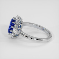3.01 Ct. Blue Sapphire Ring, 18K White Gold 4