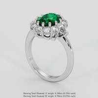 2.04 Ct. Emerald Ring, 18K White Gold 2
