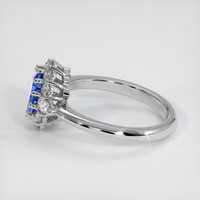 1.60 Ct. Blue Sapphire Ring, 18K White Gold 4