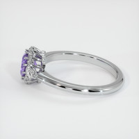 0.64 Ct. Color Change Sapphire Ring, 18K White Gold 4
