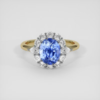 2.68 Ct. Blue Sapphire Ring, 14K White & Yellow 1
