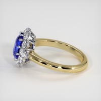 3.02 Ct. Blue Sapphire Ring, 14K White & Yellow 4