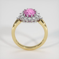 3.10 Ct. Purplish Pink Sapphire Ring, 14K White & Yellow 3