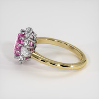 3.10 Ct. Purplish Pink Sapphire Ring, 14K White & Yellow 4
