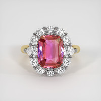 3.36 Ct. Sapphire Ring, 14K White & Yellow 1