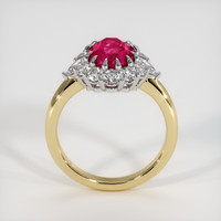 2.47 Ct. Pinkish Red Ruby Ring, 14K White & Yellow 3